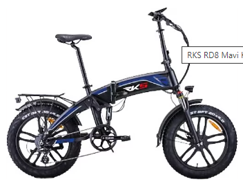 RKS RD8 Elektrikli Katlanabilir Bisiklet Lacivert - Siyah